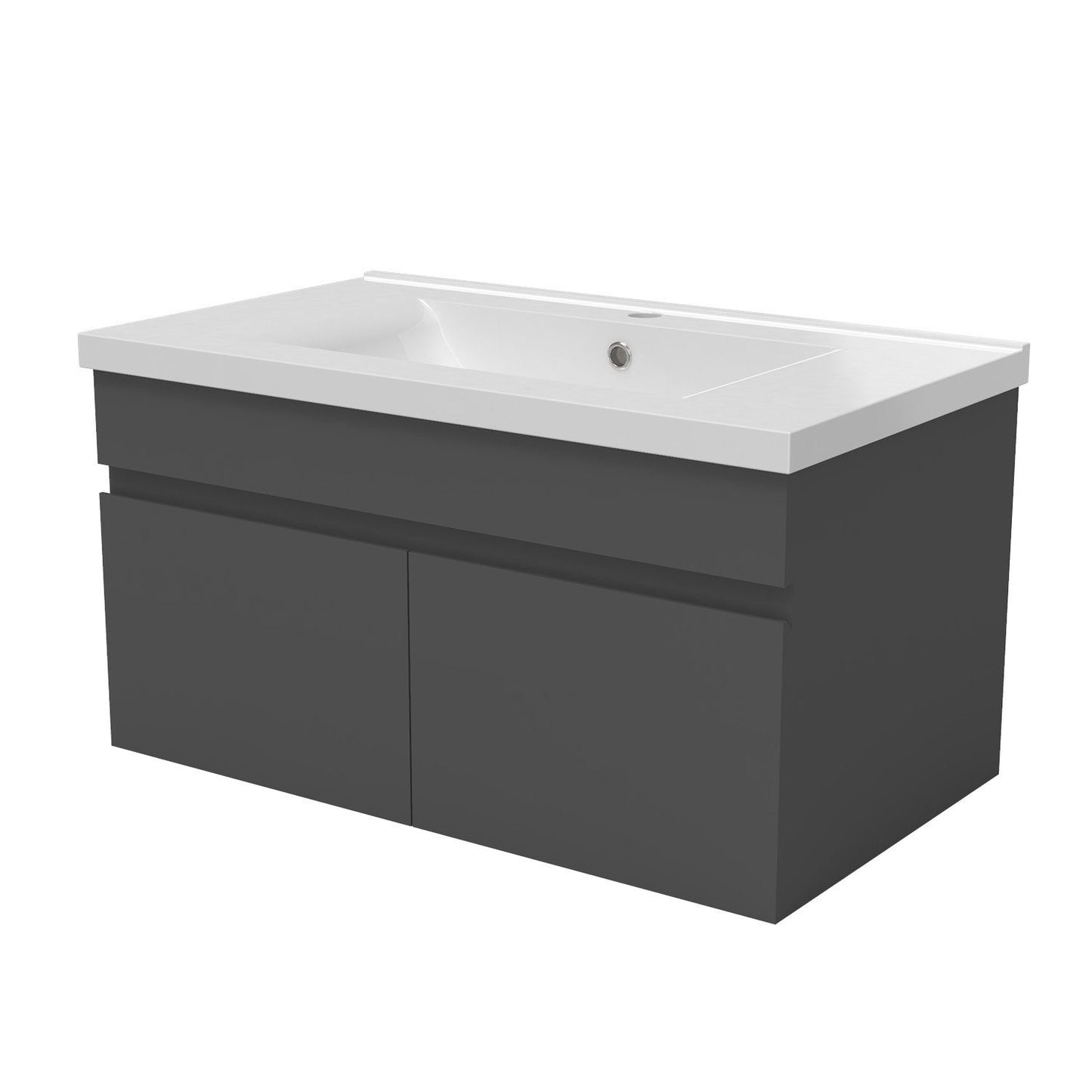 Waschtisch mit Unterschrank Badmöbel Set 80 cm Waschbecken Hängeschrank