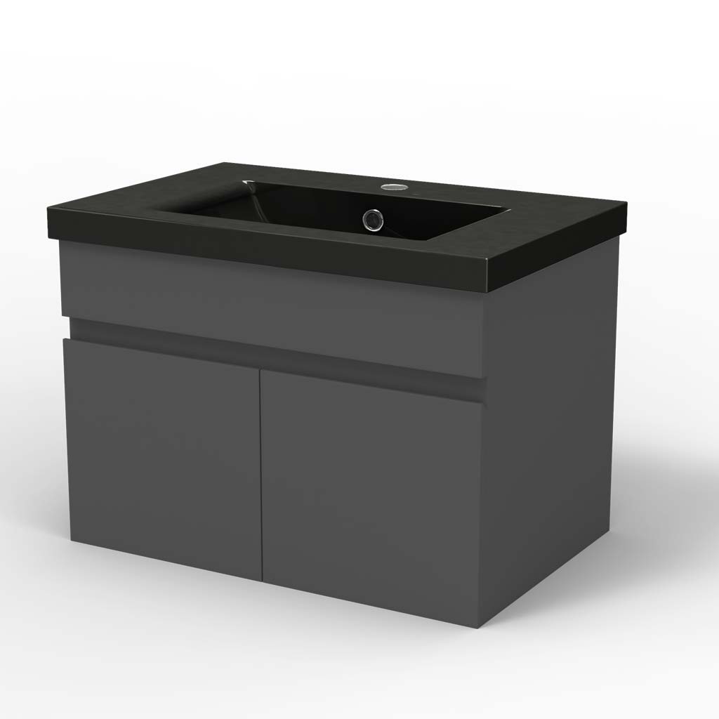 Waschtisch mit Unterschrank Badmöbel Set 60 cm Waschbecken Hängeschrank
