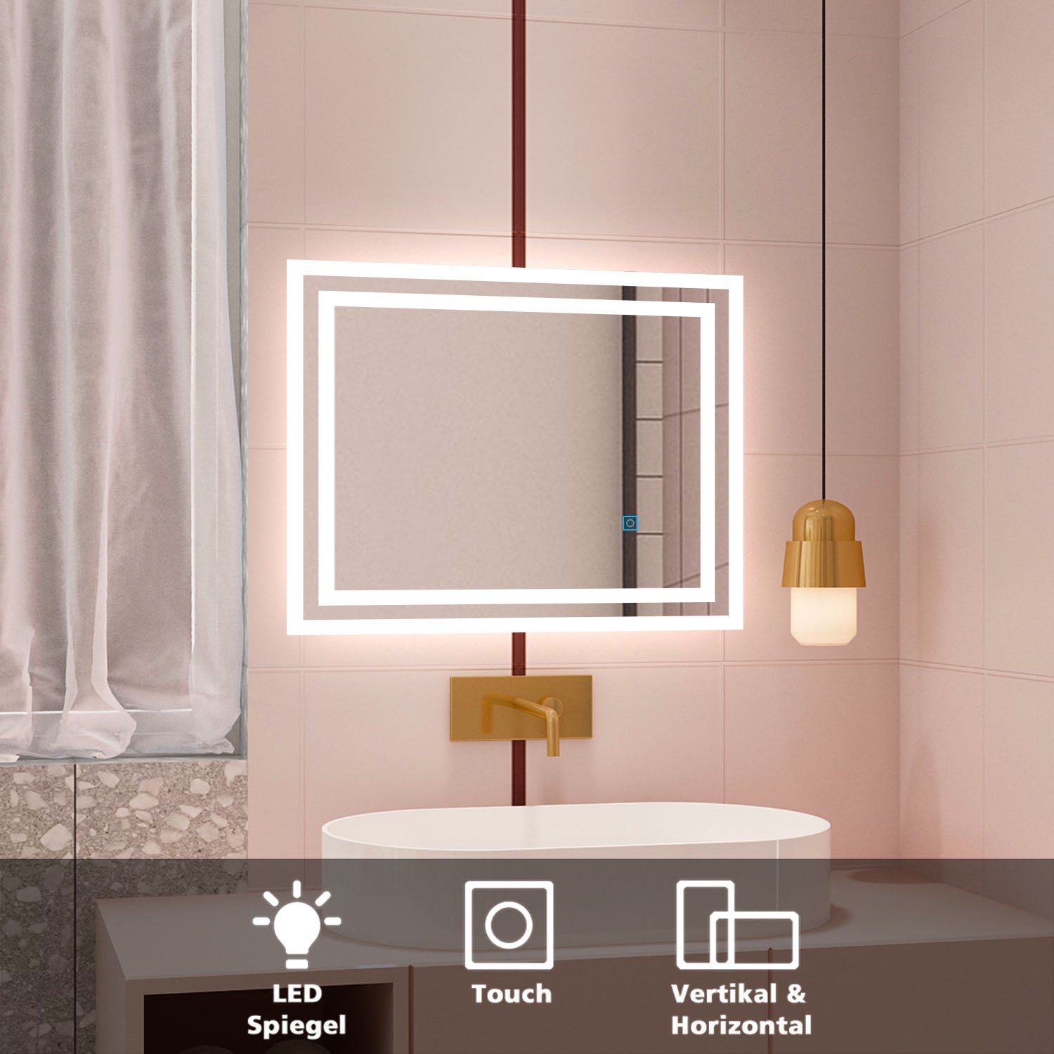 Rundspiegel Badspiegel mit LED Beleuchtung