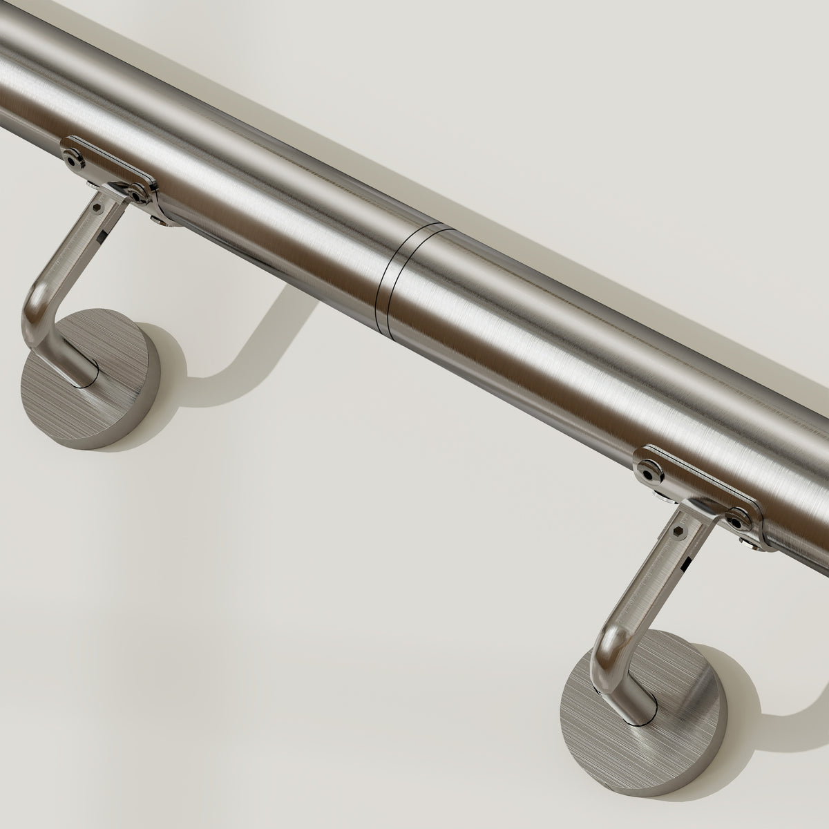 Handlaufverbinder 304 Edelstahl schwarz/silber – gerader & verstellbarer Winkelanschluss für Wandhandläufe