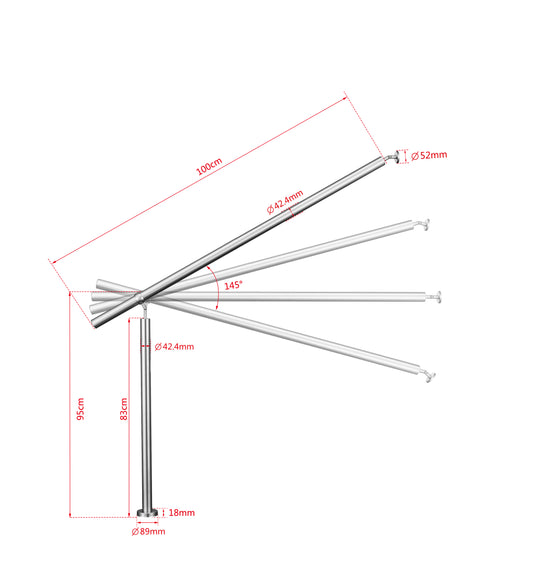 Eingangsgeländer Silber, Wandhandlauf, Geländer Edelstahl Handlauf, Treppengeländer