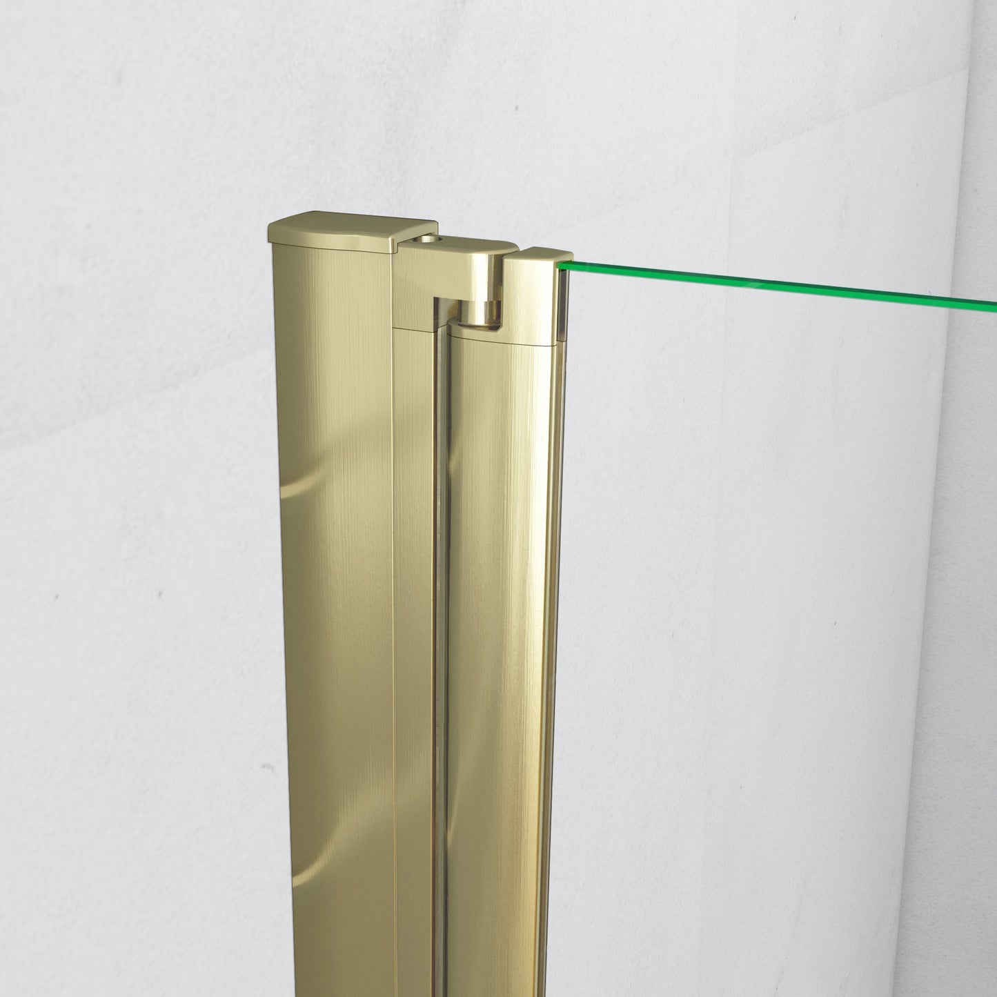 Duschkabine Falttür Nischentür Drehtür Goldfarben 90 cm NANO Glas Dusche H.195cm