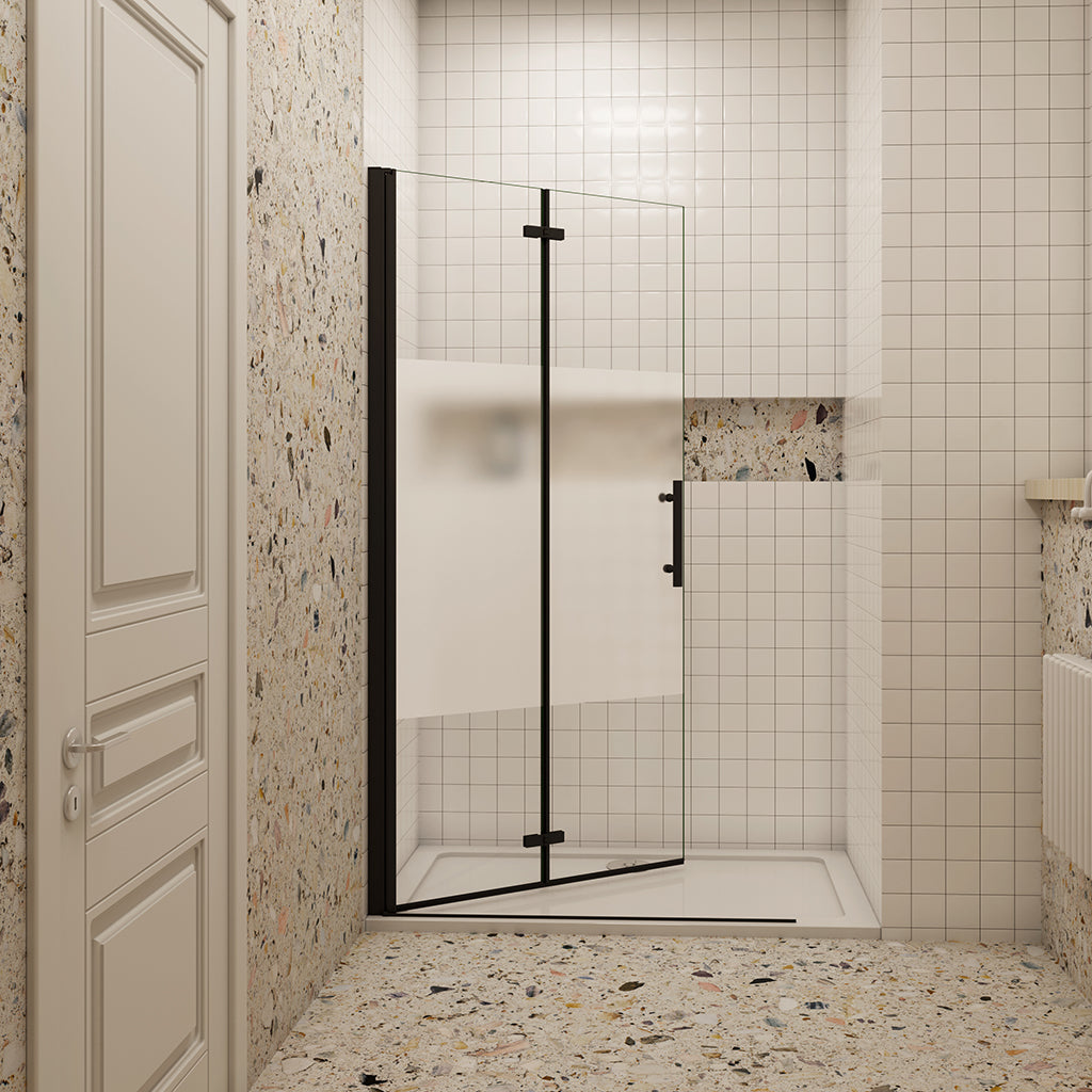 Walk In Duschtrennwand Glaswand Faltwand Dusche 6mm NANO Glas H.195cm