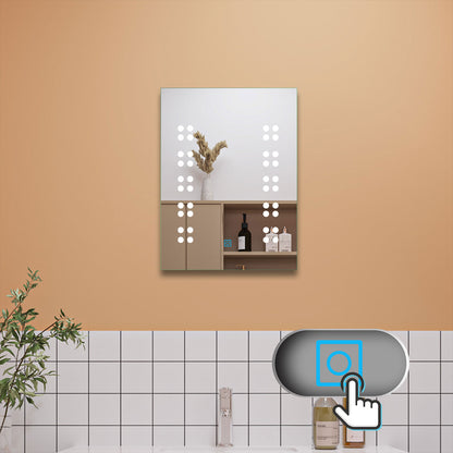 Badezimmerspiegel Wandspiegel 39x50 cm LED Spiegel Badspiegel Kaltweiß Licht