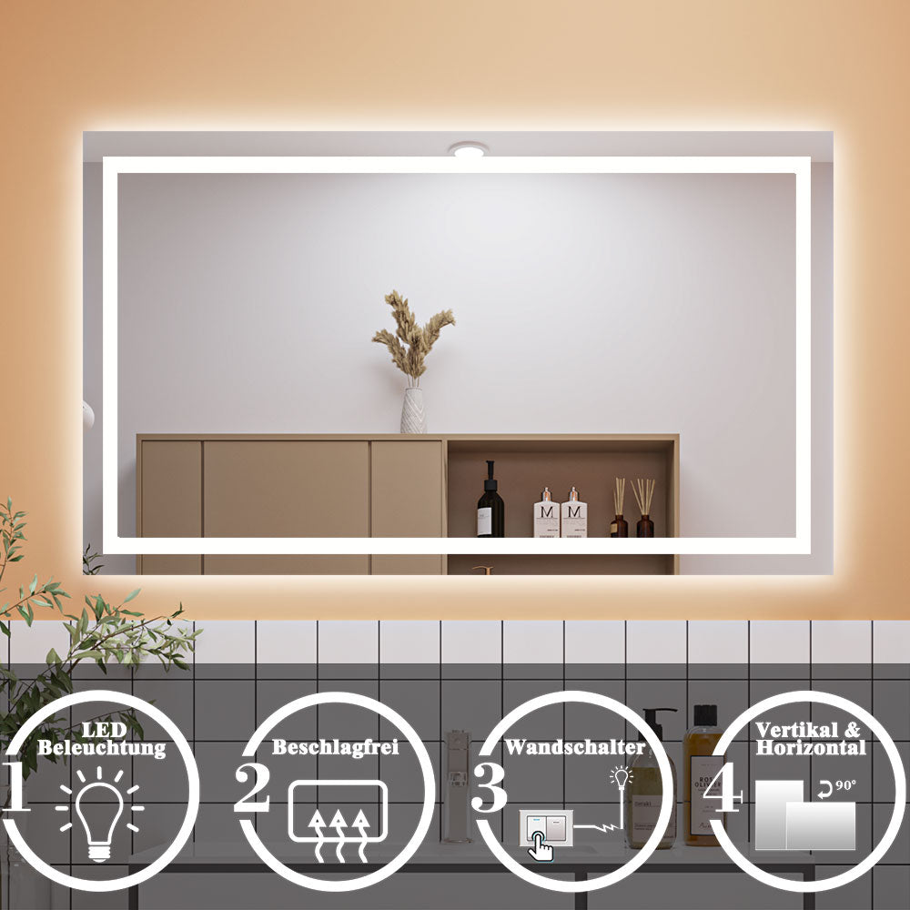 Anime LED Neon Spiegel Mit Verstellbarer Beleuchtung – Make-up Spiegel Mit Fernbedienung Fürs Schlafzimmer