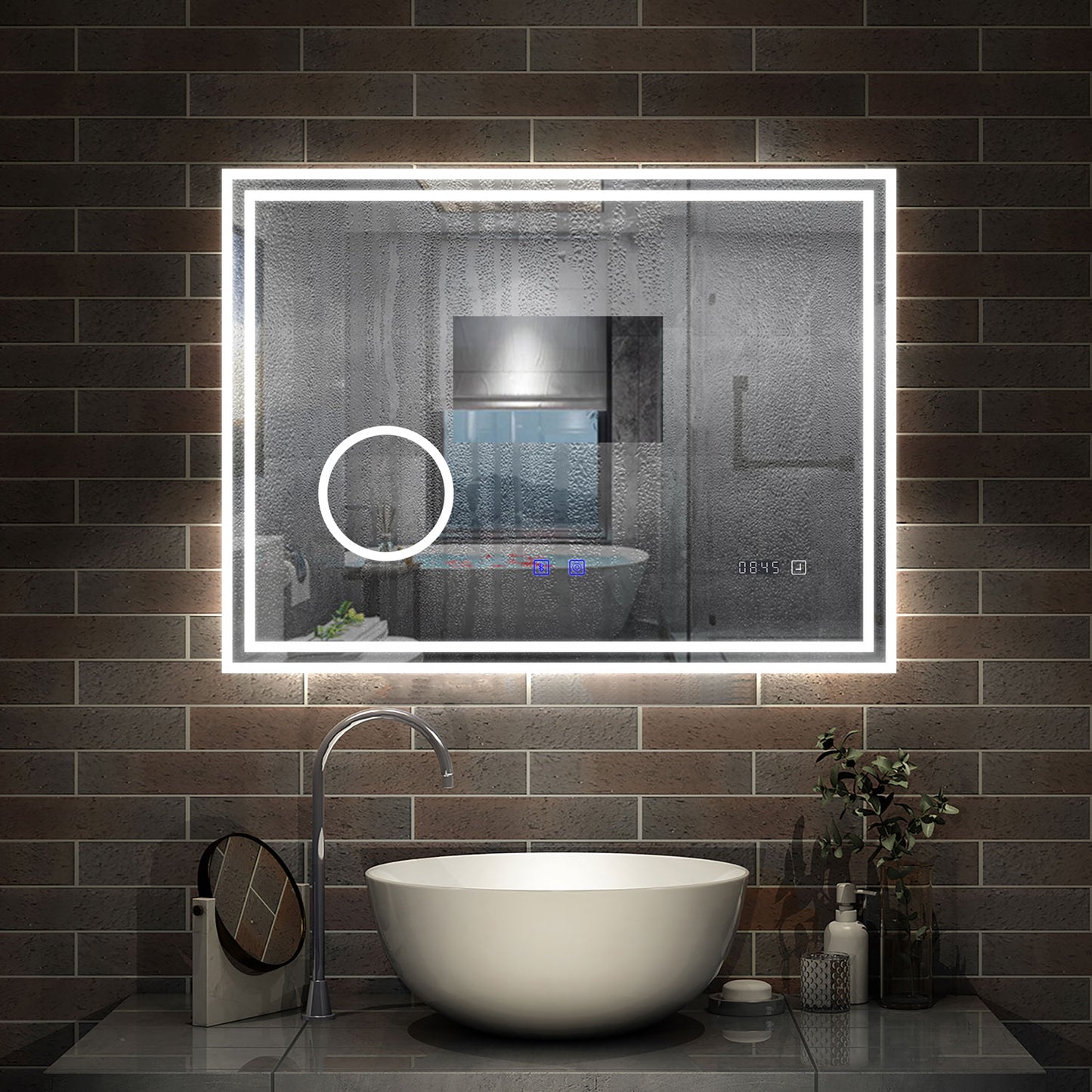 Wandspiegel LED Badspiegel Bluetooth Kalt/Neutral/Warmweiß Dimmbar Beschlagfrei