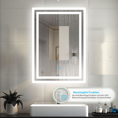 Badspiegel Wandspiegel mit LED Beleuchtung 60x50 cm