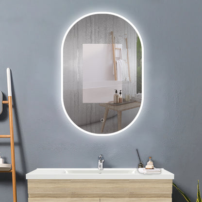 Oval LED Badezimmerspiegel Badspiegel Wandspiegel mit Beleuchtung Beschlagfrei