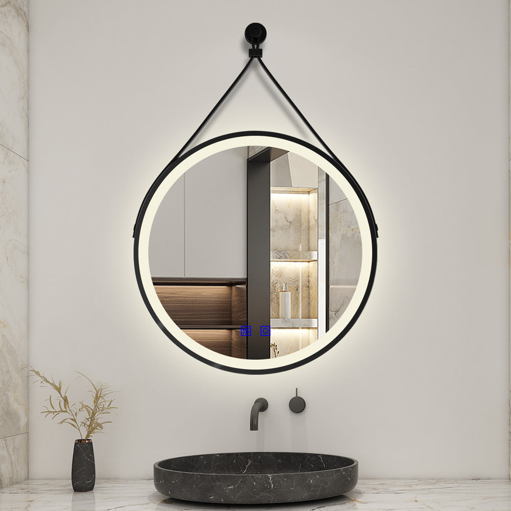 LED Rund Badspiegel Touch mit Beleuchtung Dimmbar Wandspiegel Badezimmerspiegel 60cm