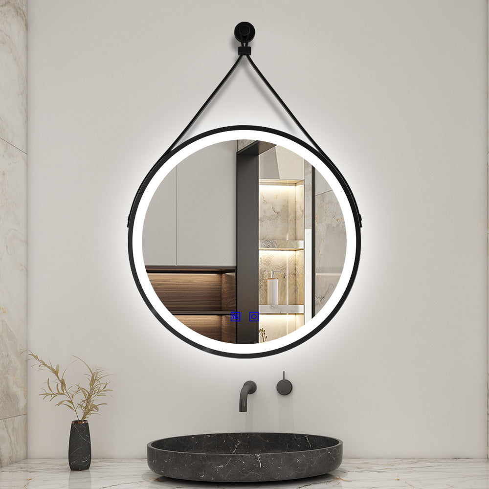 LED Rund Badspiegel Touch mit Beleuchtung Dimmbar Wandspiegel Badezimmerspiegel 60cm