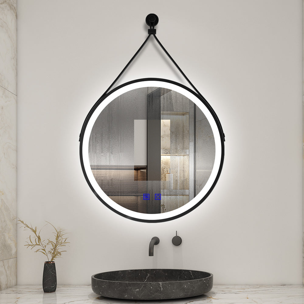 LED Rund Badspiegel Touch mit Beleuchtung Dimmbar Wandspiegel Badezimmerspiegel 60cm