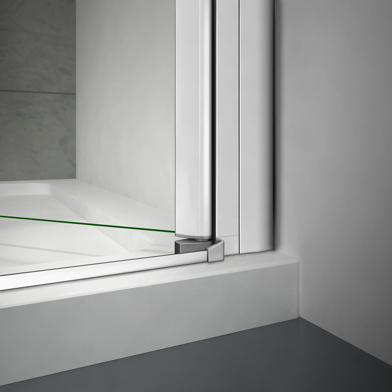Duschkabine Duschabtrennung Nischentür Pendeltür Duschtür H.185cm Sicherheitsglas