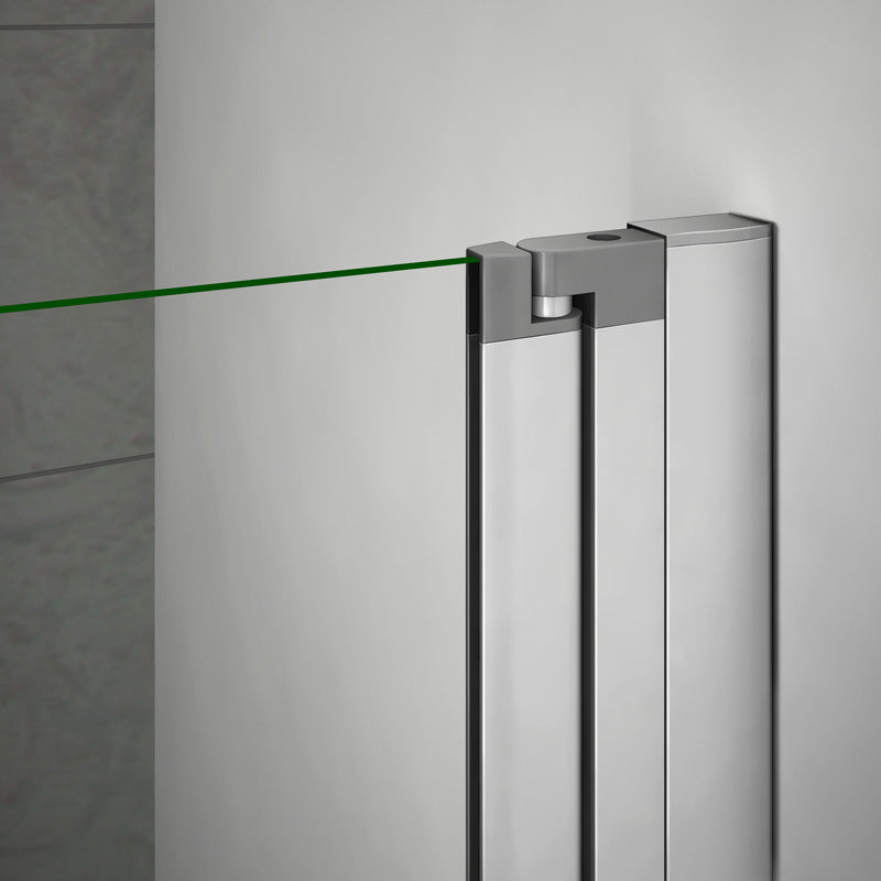 Duschkabine Duschabtrennung Nischentür Pendeltür Duschtür H.185cm Sicherheitsglas