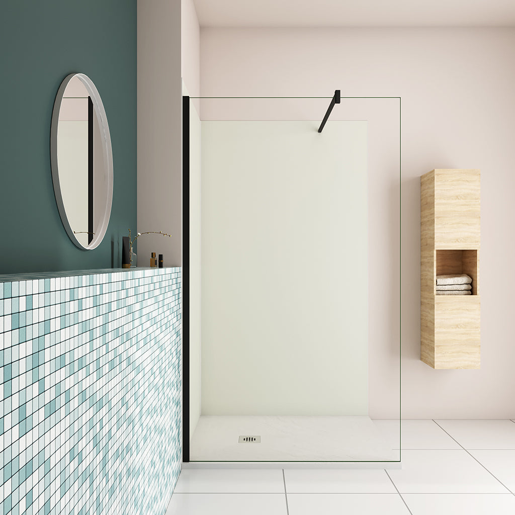 Walk In Duschwand Glaswand 10mm NANO Glas Duschkabine mit Duschwandpaneele