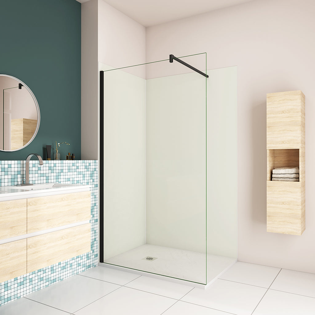 Walk In Duschwand Glaswand 10mm NANO Glas Duschkabine mit Duschwandpaneele