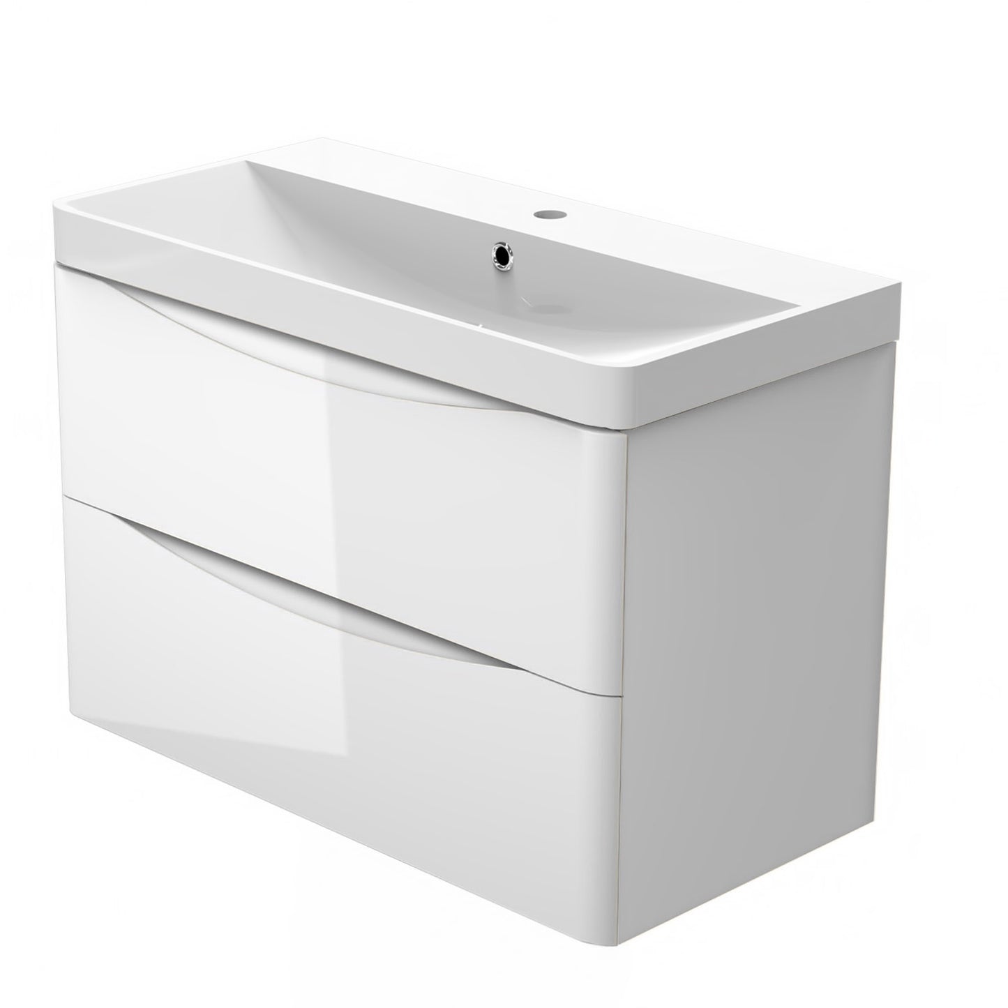 Waschbecken Waschtische mit Unterschrank Badmöbel Set Weiß 80 cm