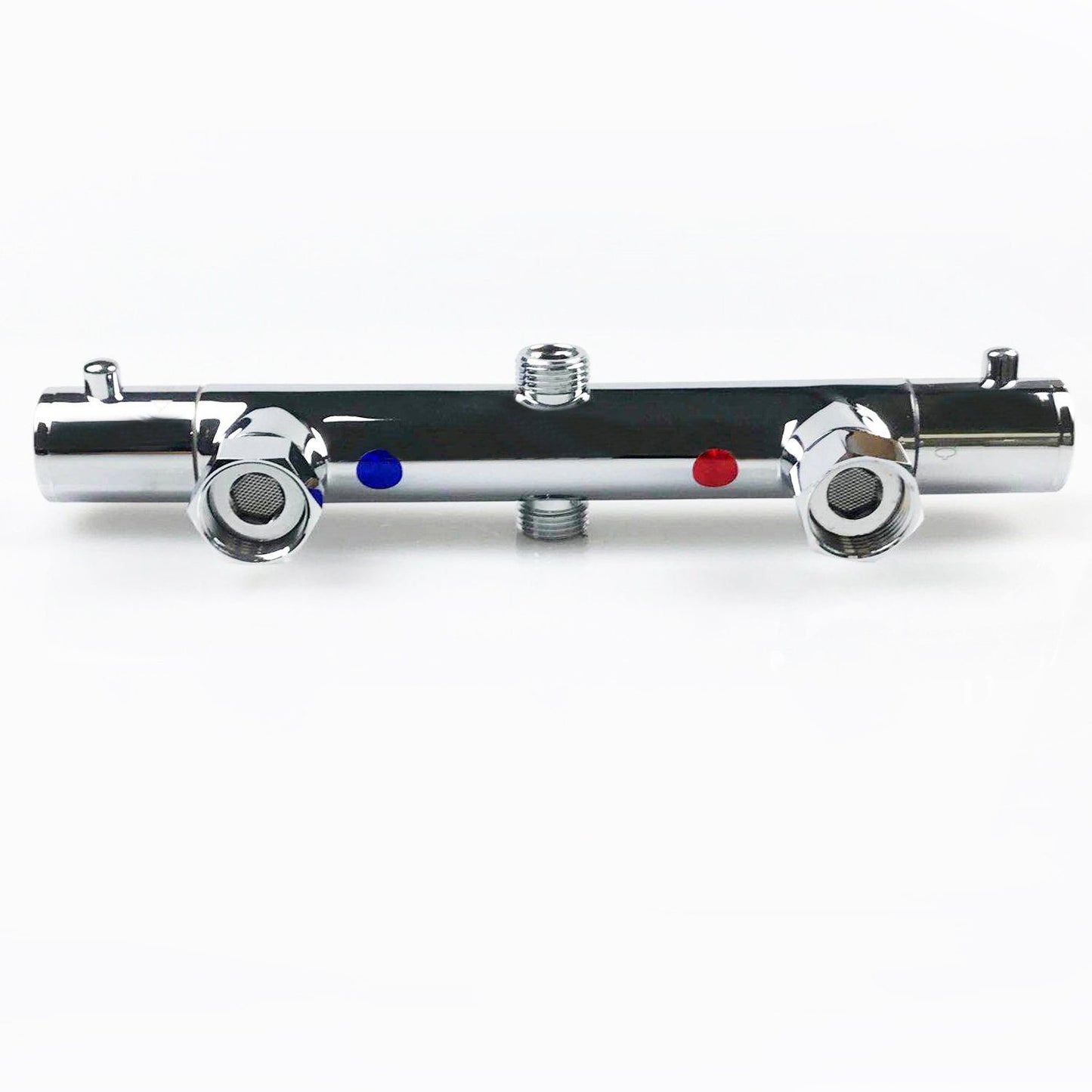 Duschsystem mit Thermostat und Handbrause Regendusche, Höhe 80-116 cm, 5 Strahlart(en), Komplett-Set, mit 360° drehenbarem Regenduschkopf und höhenverstellbar Duschstange