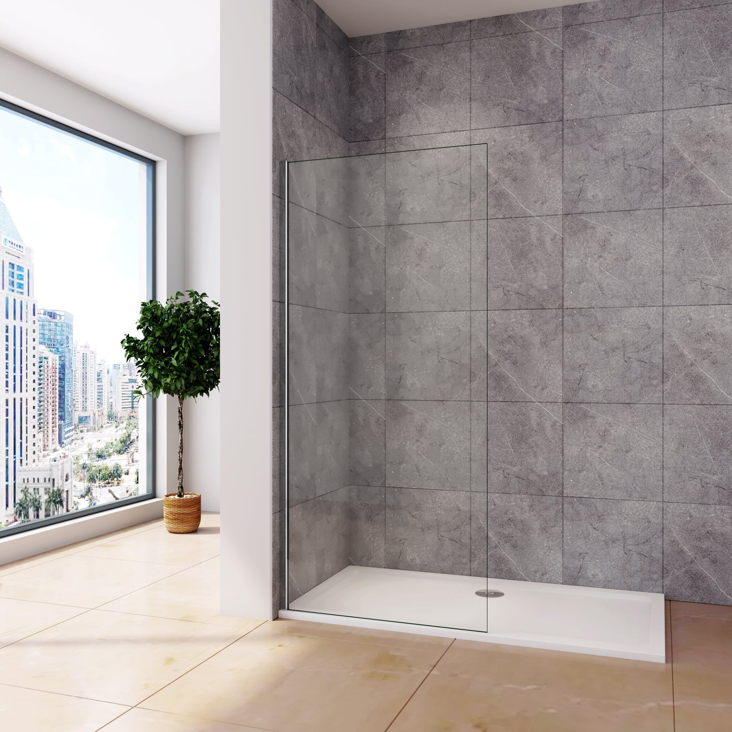 Glaswand Dusche Duschwand 8mm NANO Sicherheitsglas 110x200 cm