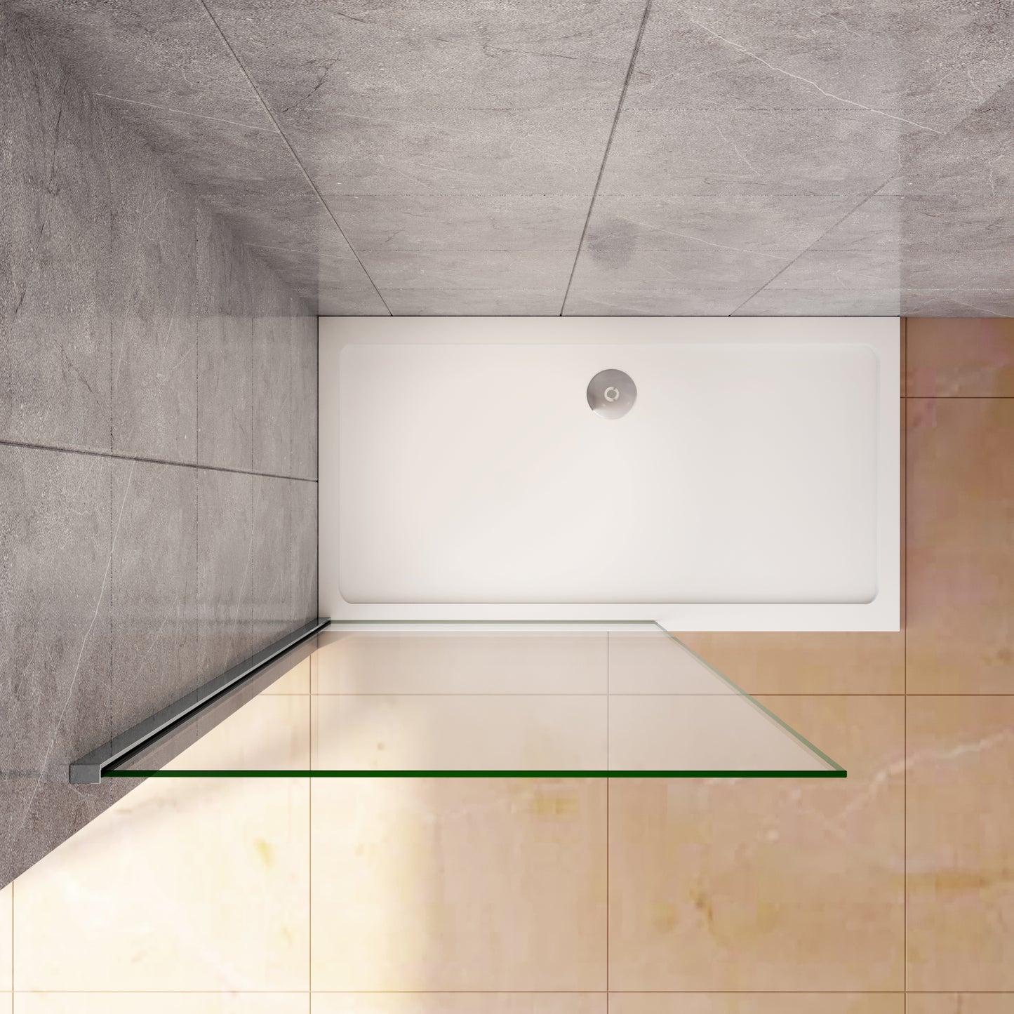 Glaswand Dusche Duschwand 8mm NANO Sicherheitsglas 110x200 cm