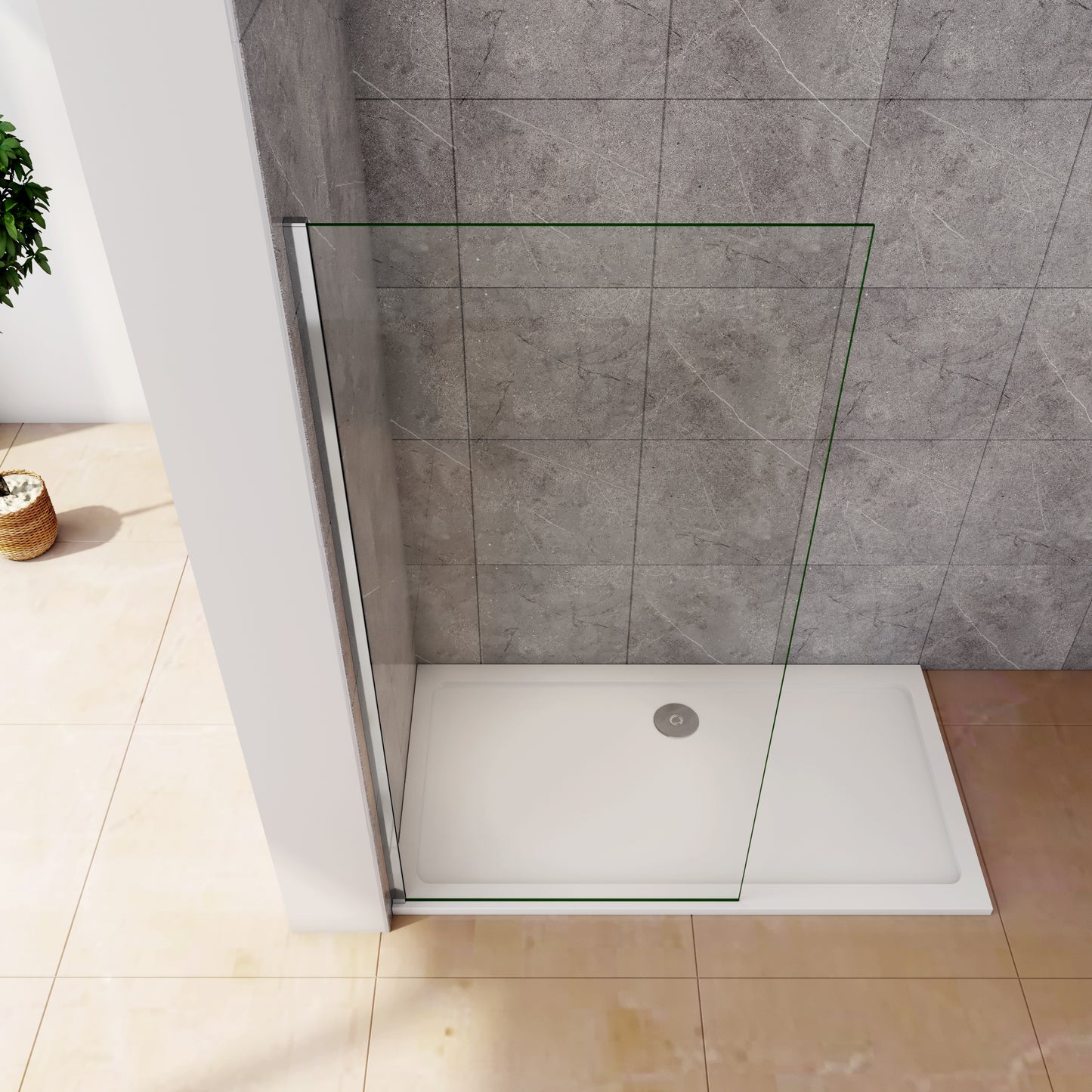 Glaswand Dusche Duschwand 8mm NANO Sicherheitsglas 110x200 cm