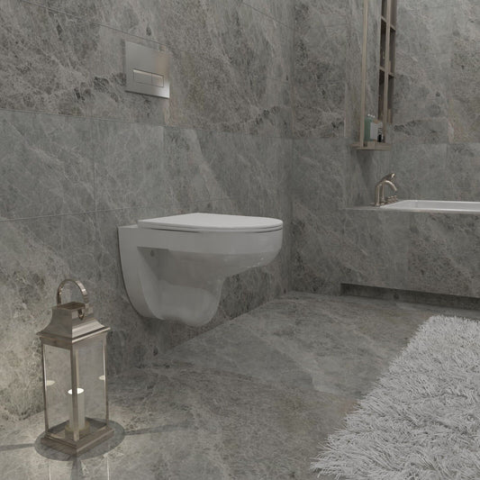 Badezimmer Soft-Close Sitz Spülrandlos Design Hänge WC Toilette