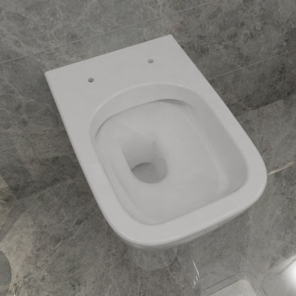 Badezimmer Quadratisch Spülrandlos Hänge Wc Toilette Slim Soft-Close-Sitz