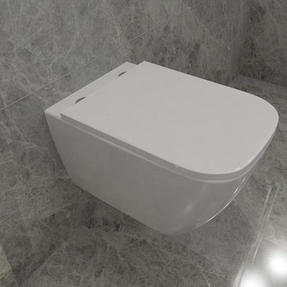 Badezimmer Quadratisch Spülrandlos Hänge Wc Toilette Slim Soft-Close-Sitz