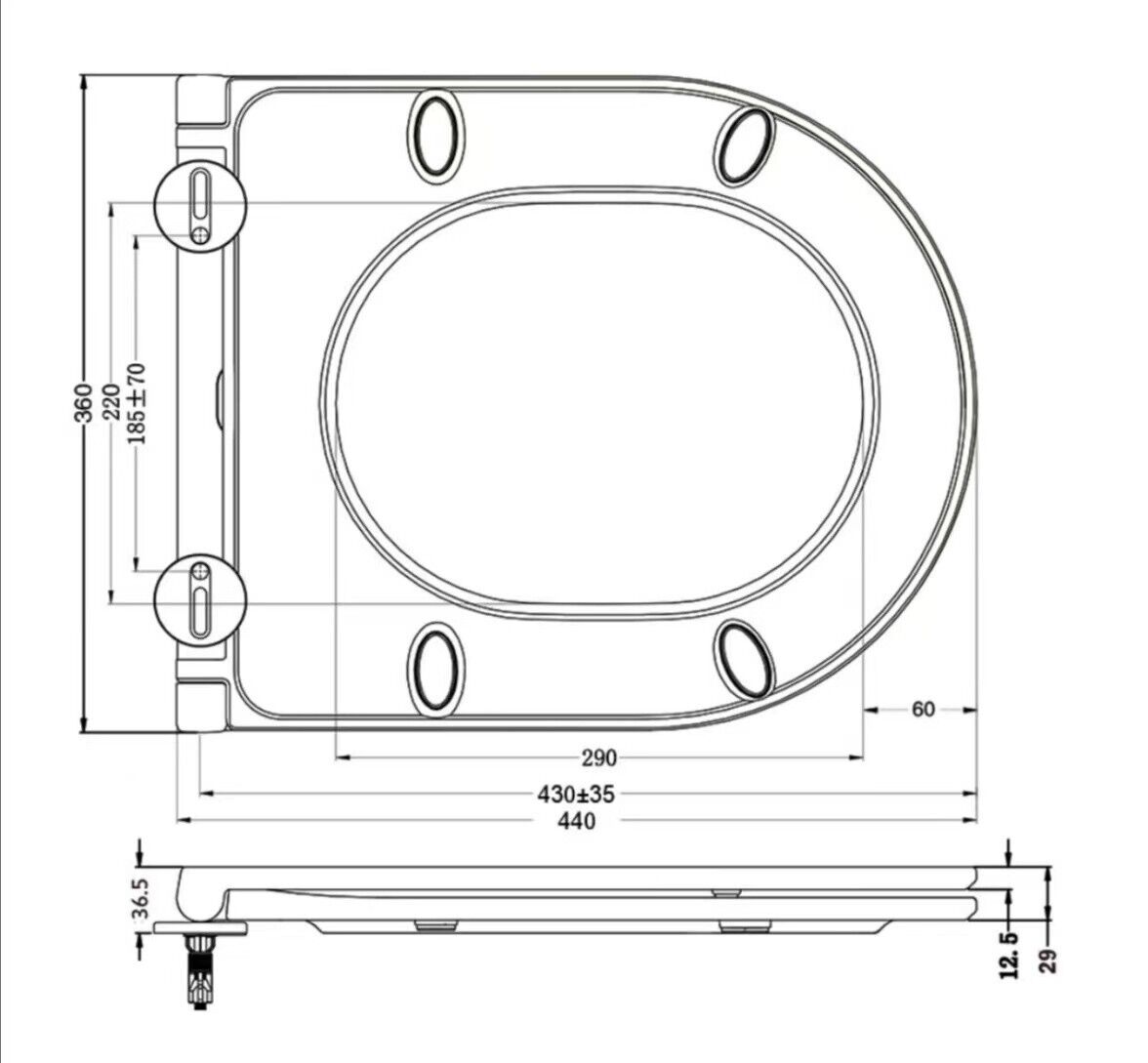 Badezimmer Spülrandlos Mit Slim Soft-Close-Sitz Hänge Wc Toilette WeiB