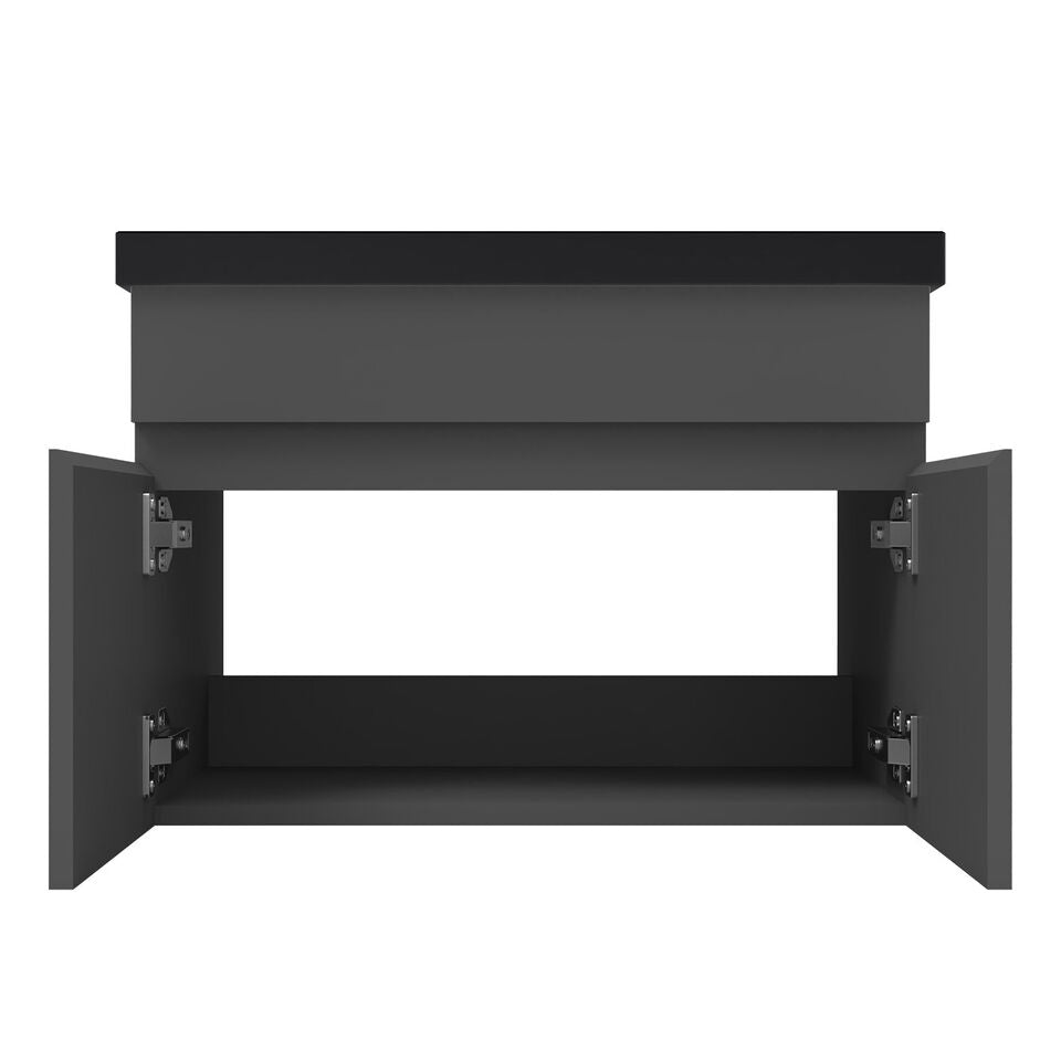 Waschtisch mit Unterschrank Badmöbel Set 60 cm Waschbecken Hängeschrank