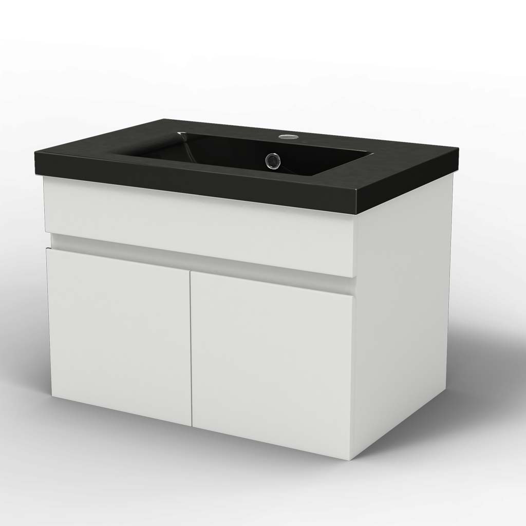 Waschtisch mit Unterschrank Badmöbel Set 60 cm Waschbecken Hängeschrank