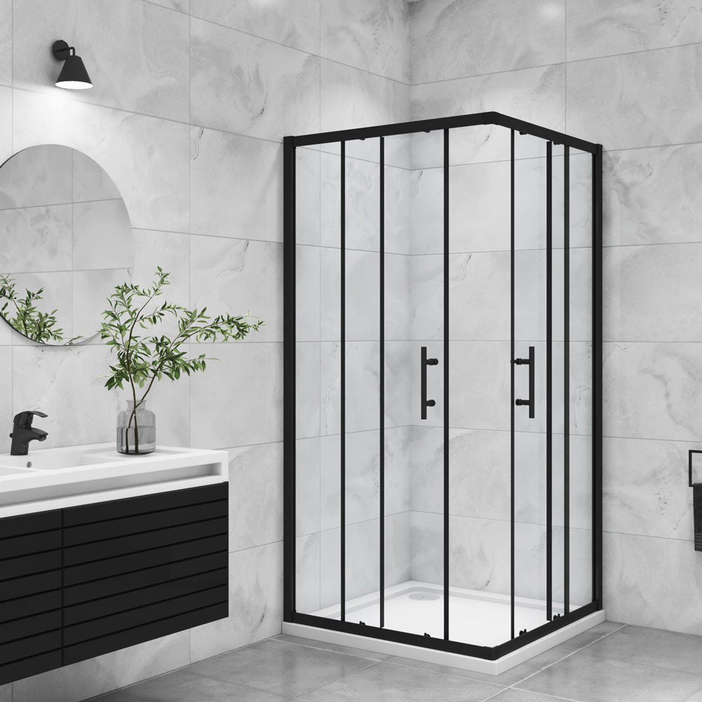 Duschkabine 80x80 90x90 cm Glas duschtür Eckeinstieg