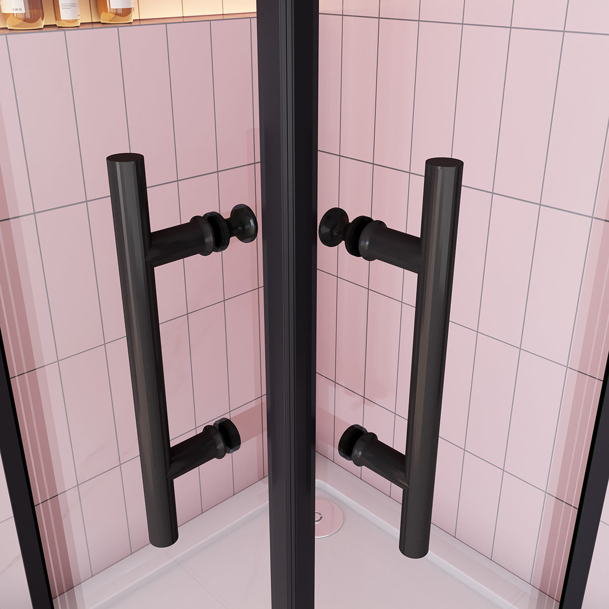 Eckeinstieg 90x90 cm Höhe 195cm Dusche Duschabtrennung Duschkabine
