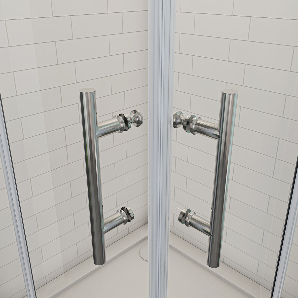 Eckeinstieg Duschkabine 120x120 cm Höhe 195cm Dusche Duschabtrennung