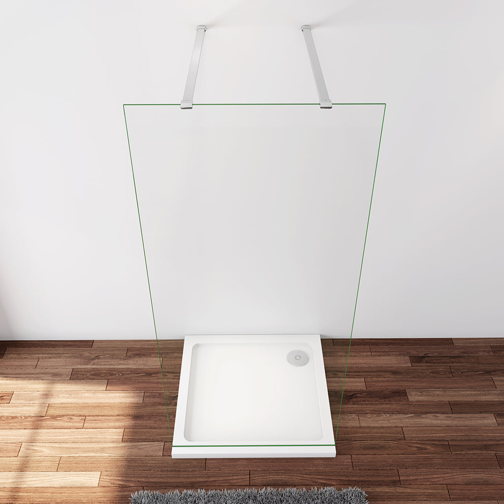 Duschabtrennung Duschwand Duschwänd 97.7 x 200 cm 8mm NANO Glas Stabistange 140 cm