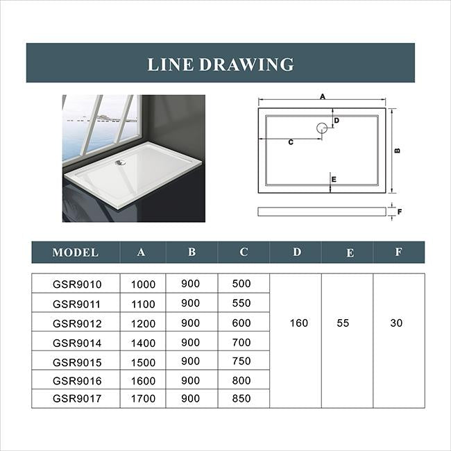 90x90 80x80 cm Duschtassen