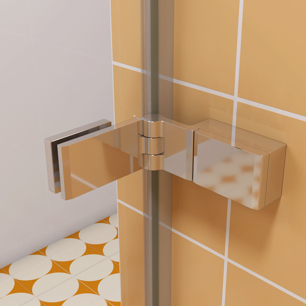 Badewannenaufsatz 120 cm H.140 cm Chrom Duschwand für Badewanne 5 mm Glas