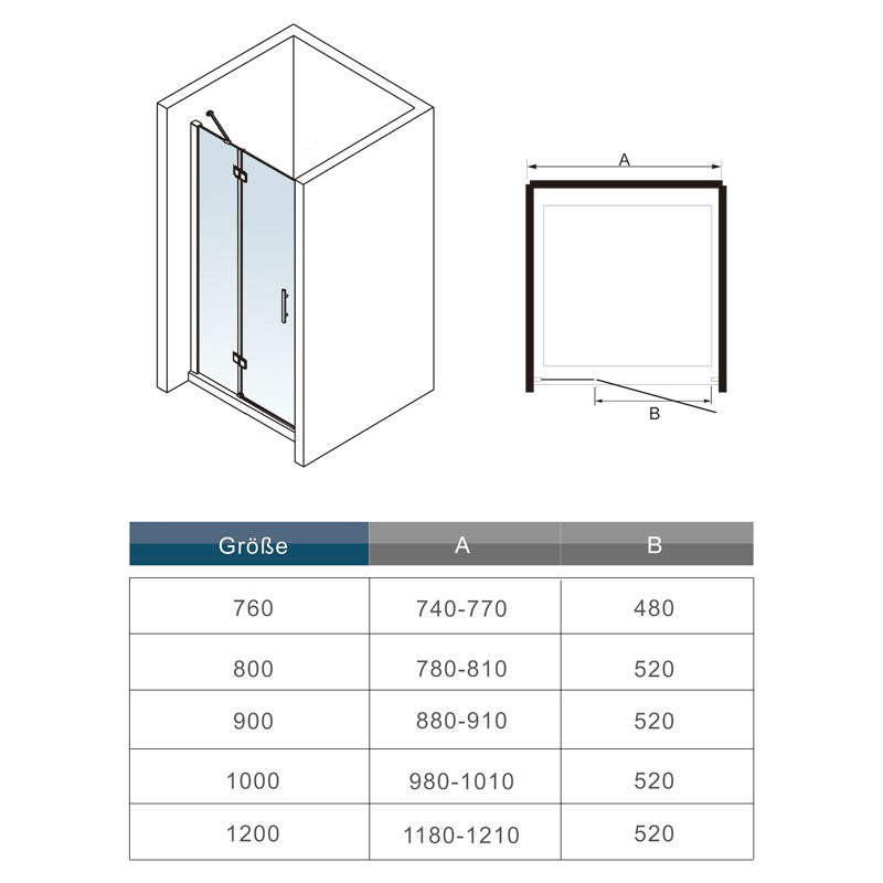 Drehtür Duschkabine duschtür Glas dusche