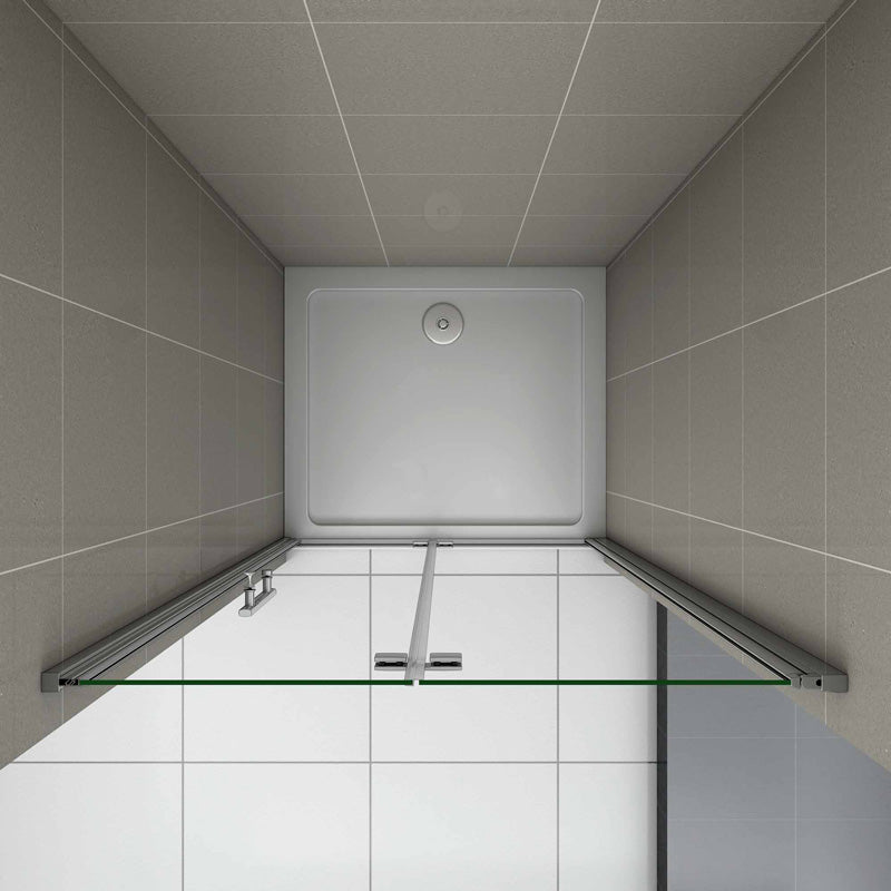 Duschkabine glastür nische Drehtür