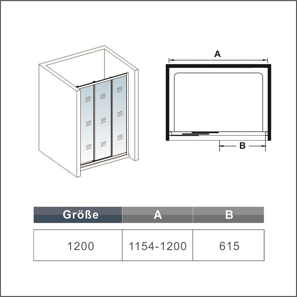 Schiebetür Duschkabine glastür nische