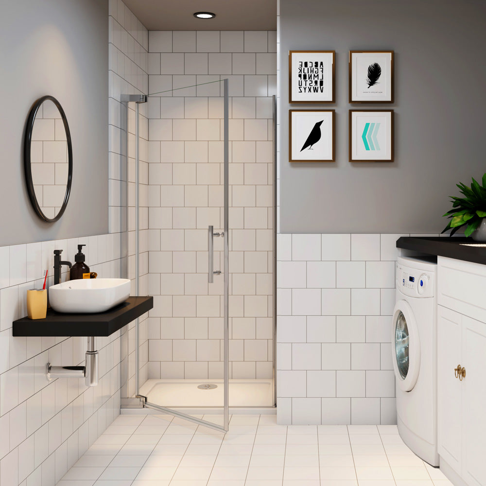 Drehtür Duschkabine duschtür Glas nische dusche