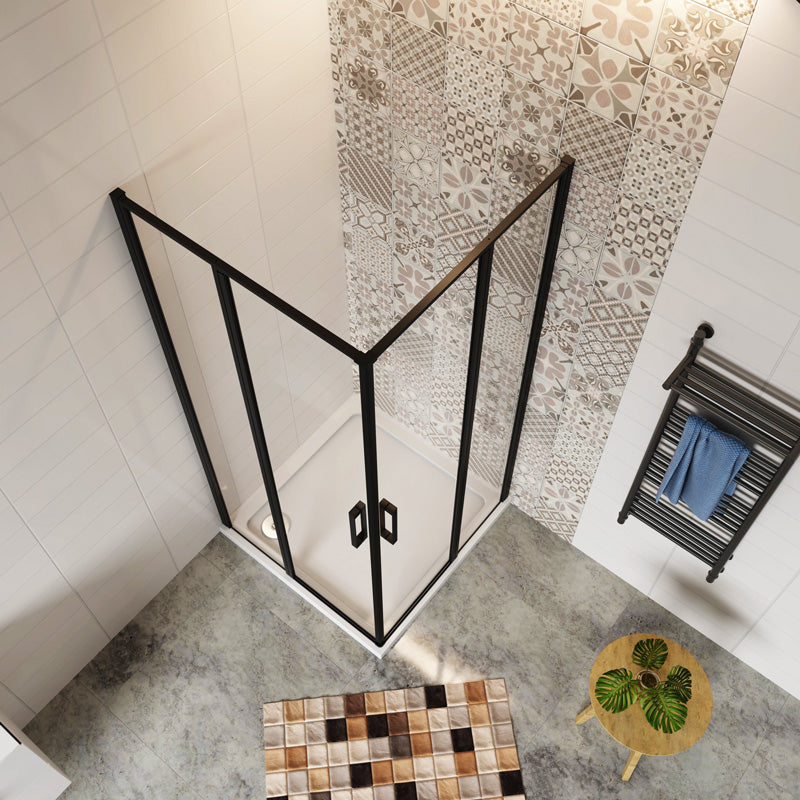 Duschabtrennung Eckeinstieg 80x80 cm Höhe 185 cm Drehtür Dusche Duschkabine