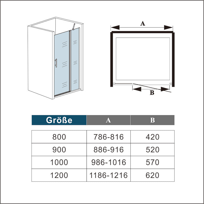 Drehtür Duschkabine duschtür Glas dusche