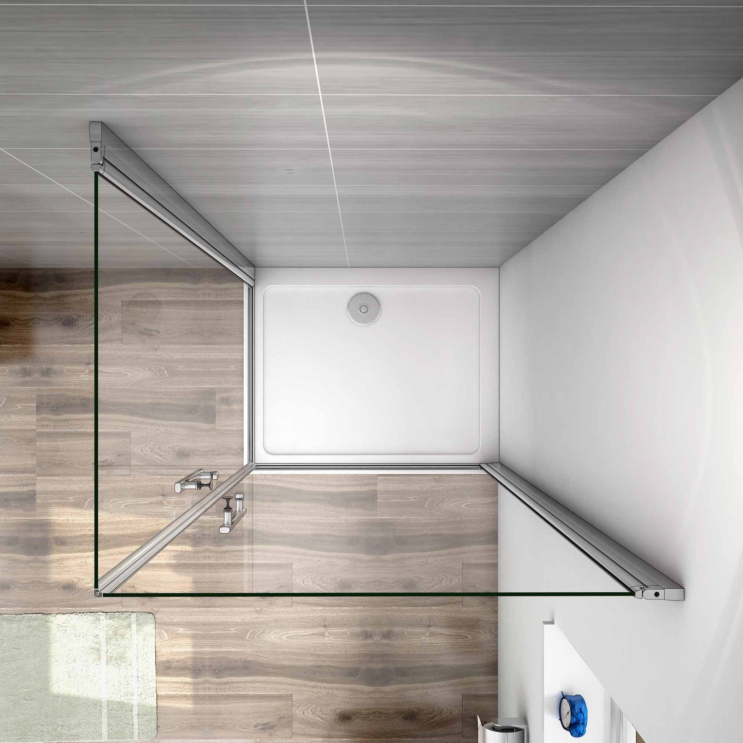 Duschkabine duschtür Glas dusche Drehtür