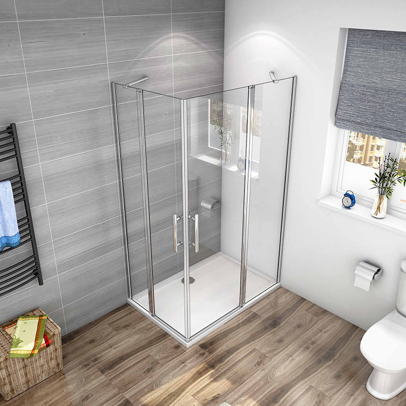 Eckeinstieg Duschkabine 80x80 90x90 cm Glas duschtür