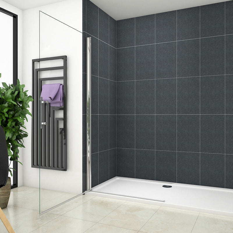 Walk in Duschtür 96 cm Höhe 195 cm Glas Drehtür Dusche Duschabtrennung