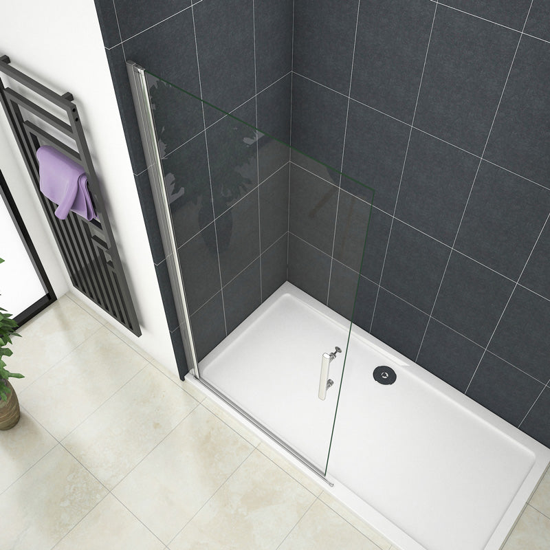 Walk in Duschtür Dusche Duschabtrennung 96 cm Höhe 195 cm Glas Drehtür