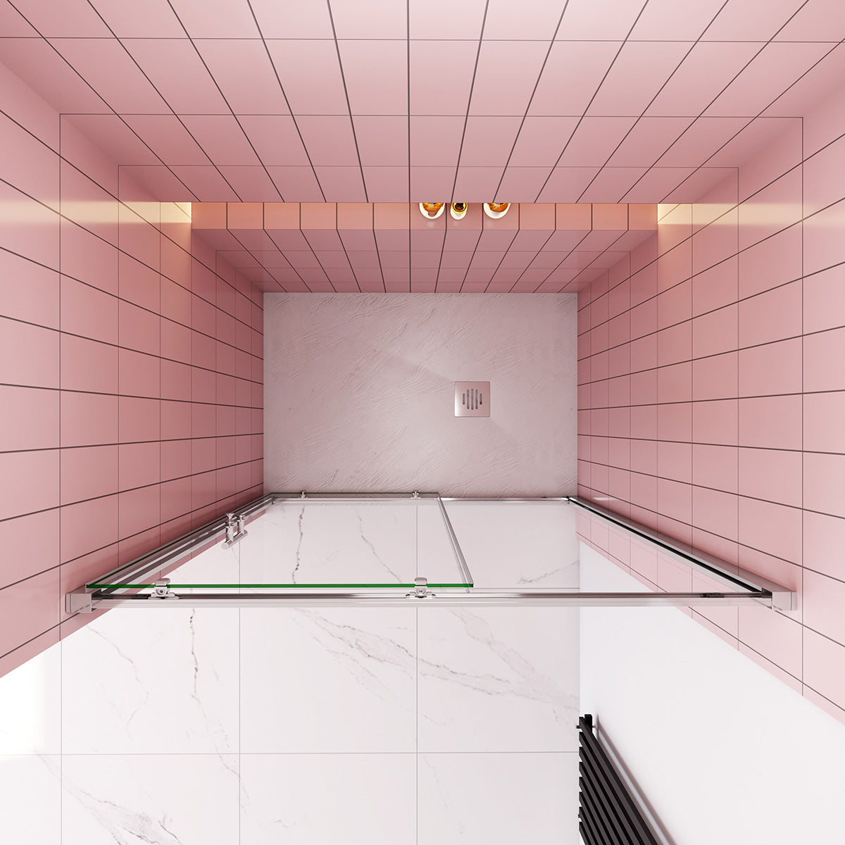 Nischentür 110 cm Höhe 190 cm Dusche Duschabtrennung Schiebetür