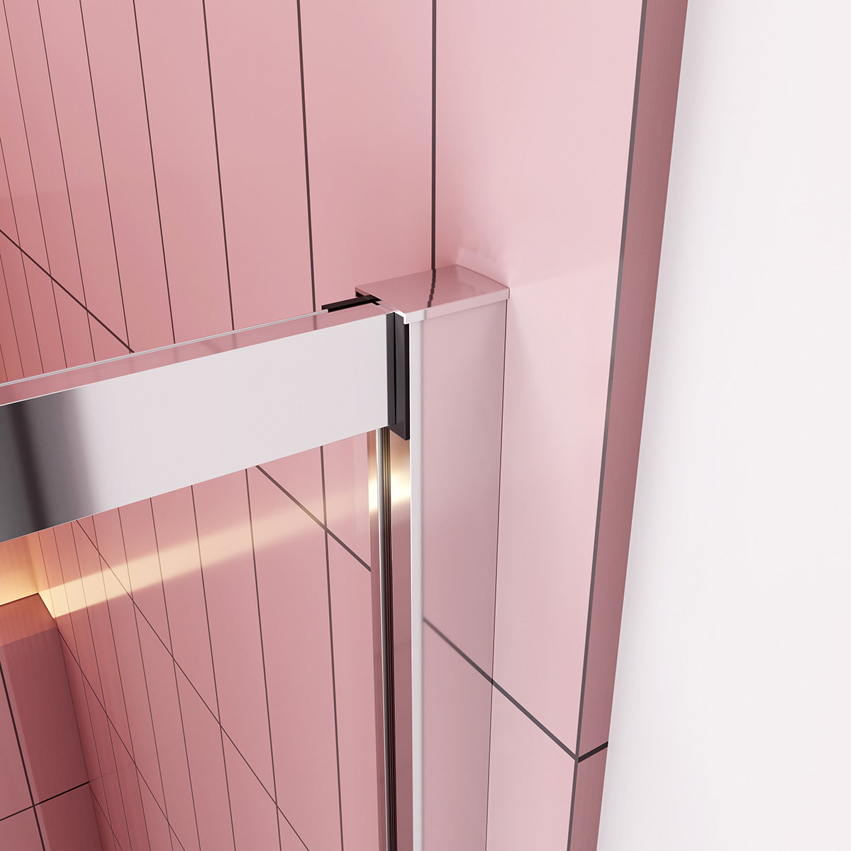 Nischentür 160 cm Höhe 190 cm Schiebetür Dusche Duschabtrennung