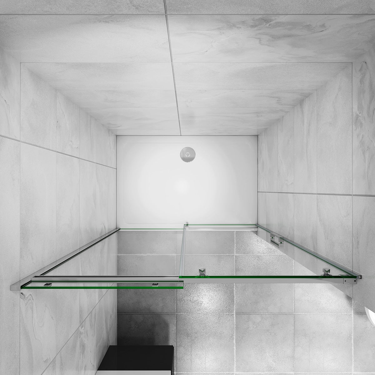 Duschabtrennung Nischentür 120 cm Glasstärke 8mm Schiebetür Dusche