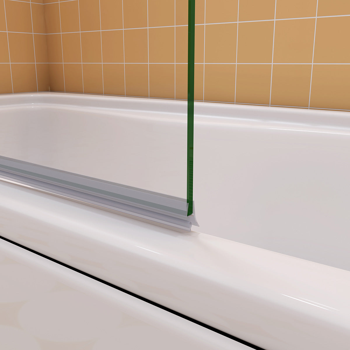 Badewannenaufsatz Dusche Duschabtrennung 100 cm Tiefe 75 cm Seitenwand Duschkabine